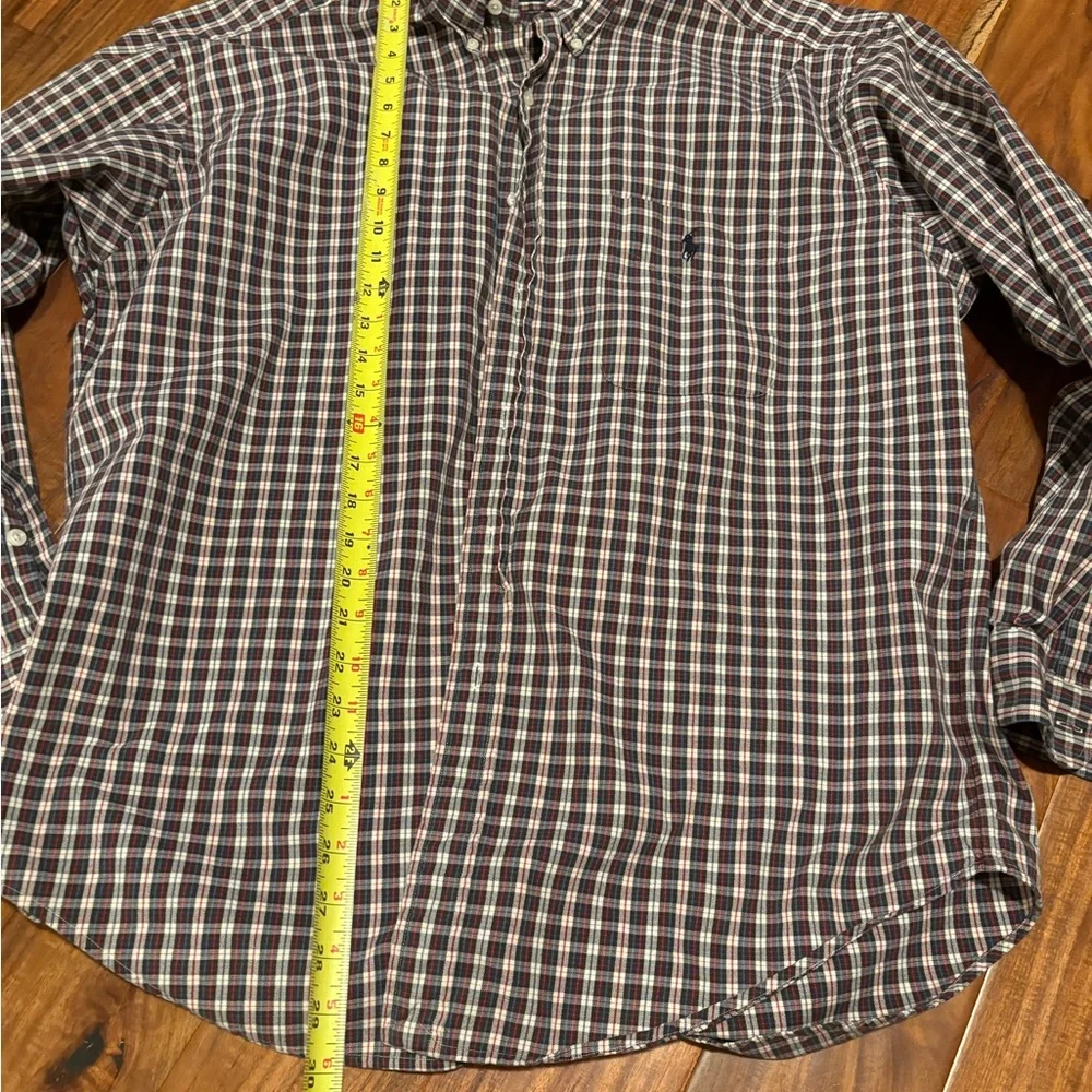 Ralph Lauren Big‎ Shirt Plaid Button Down Men’s Large Cotton Long Sleeve (0949)